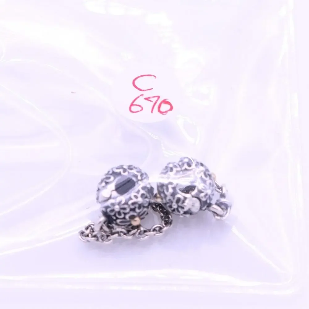 Authentic PANDORA Bouquet Clip Safety Chain - Picture 12 of 12